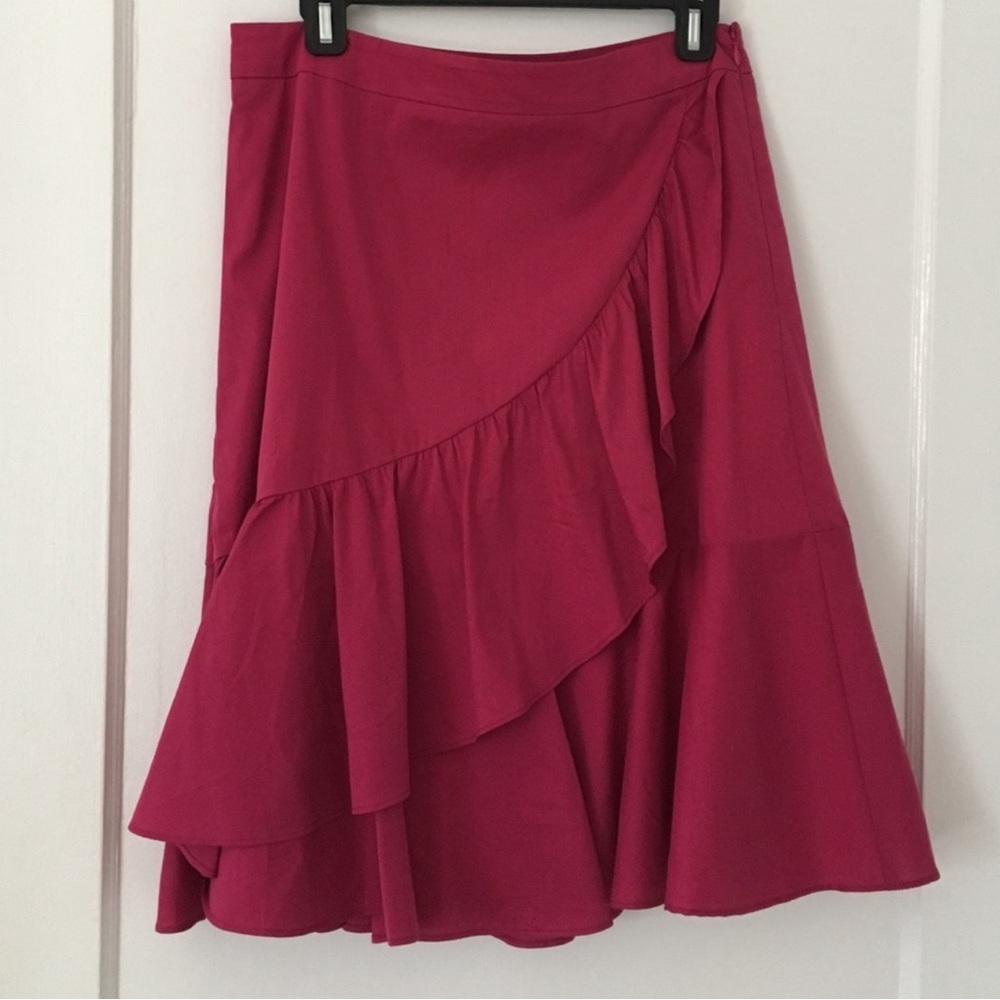 LOFT Asymmetrical Pink Skirt